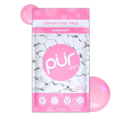 PUR Gum Aspartame Free 100% Xylitol Spearmint Chewing Gum for Intentional Clean Living and Clutter Free Pantry Storage