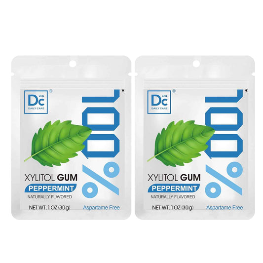 DC24 DAILY CARE 100% Xylitol Gum – Sugar-Free Post-Meal Chewing Gum for Health-Conscious Adults