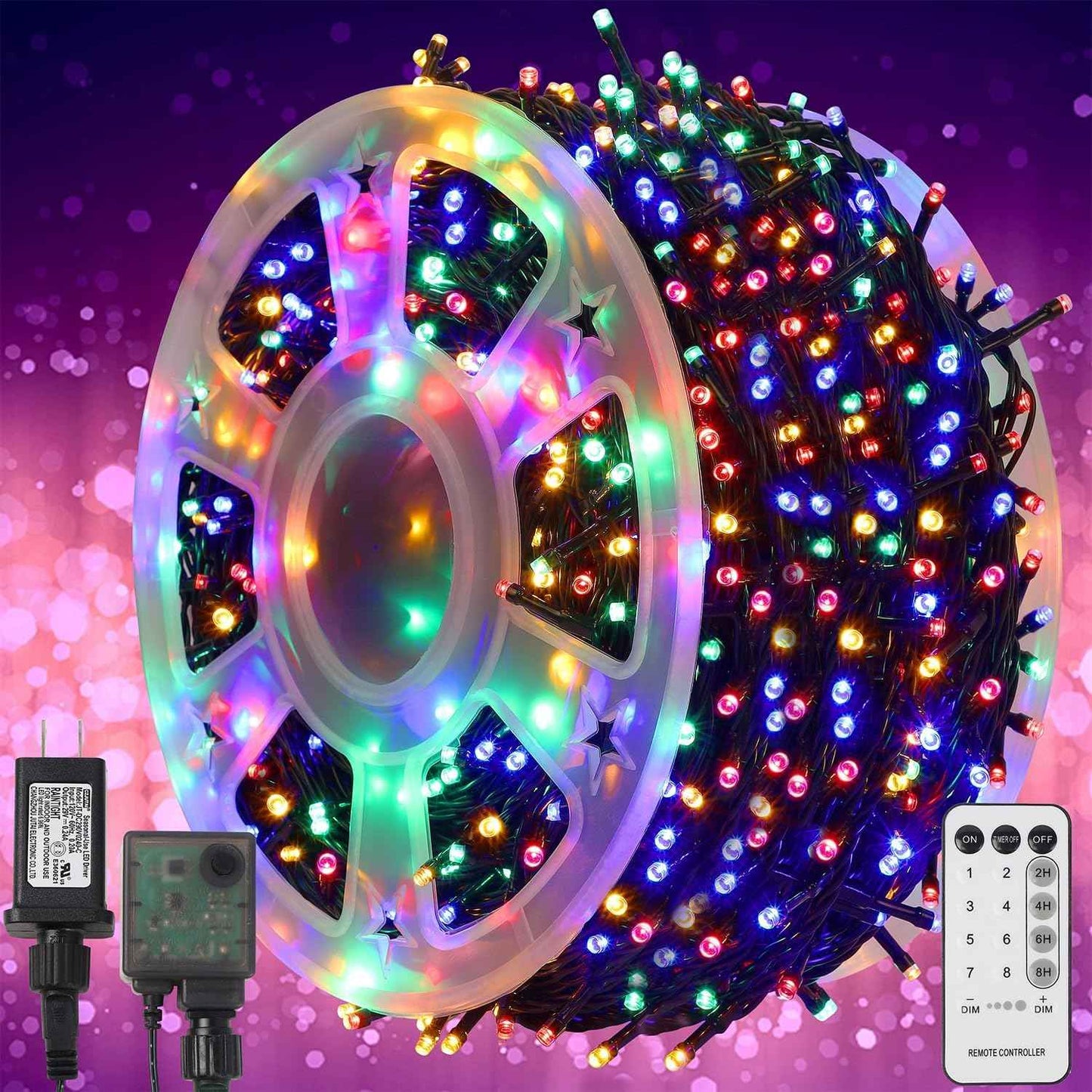 WATERGLIDE 1000 LED String Lights 328ft – Thoughtful Housewarming & Holiday Gift for Her with Remote