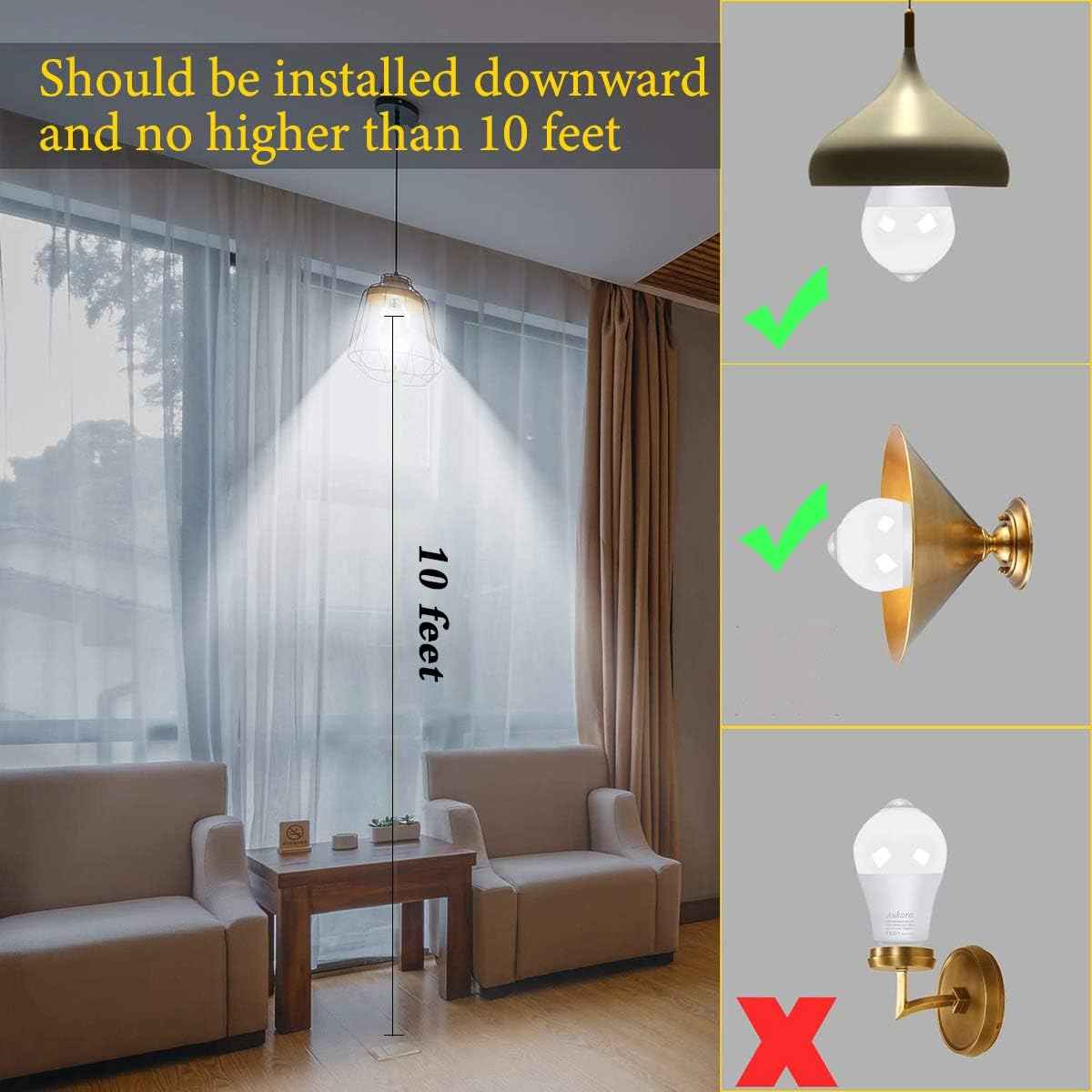 Aukora Motion Activated E26 Bulbs – Auto Shutoff Nightlight Replacement for Elderly Fall Prevention at Home