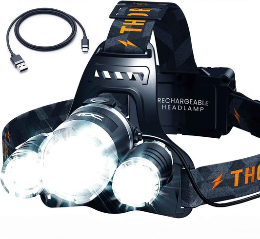 TDC Head Lamp Led Rechargeable - Practical Gift for Dad, Husband, and Outdoor Enthusiasts