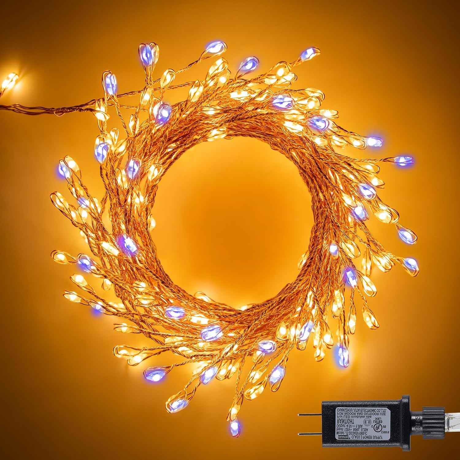 Lumify 200LED Twinkle Lights 10ft – Minimalist String Lights for Clean, Intentional Home Styling and Calm Bedrooms