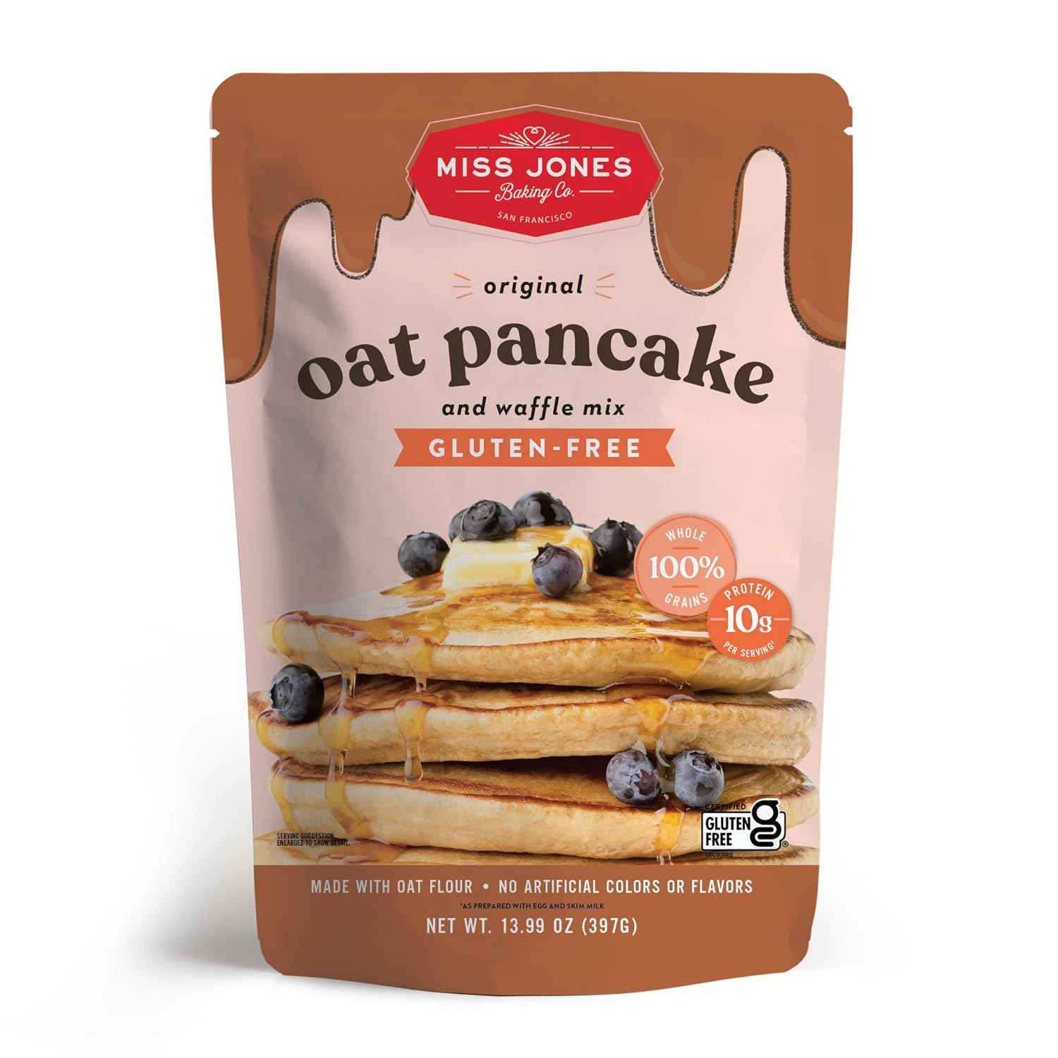 Miss Jones Baking Pancake & Waffle Mix - Thoughtful Gluten Free Gift for the Health-Conscious Home Cook