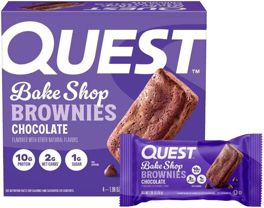 Quest Nutrition Chocolate Brownie – Portable Protein Pack for Hiking and Day Trips, 4 Count