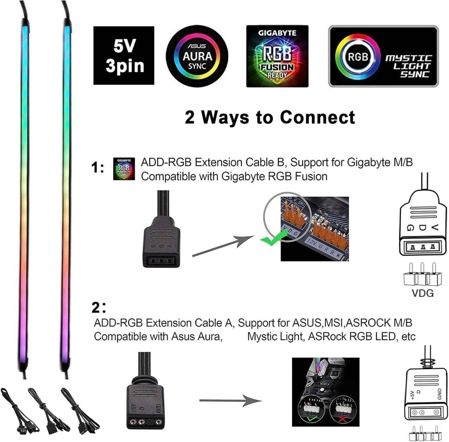 airgoo AG-NEON-LS1 ARGB Strip – Premium Crafted PC Neon Light, Diffused Silicone Tube with Per-LED Control for High-End Custom Builds