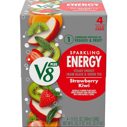 V8 +Energy Sparkling Pomegranate Blueberry – Sugar-Free Focus Drink for the Home Office