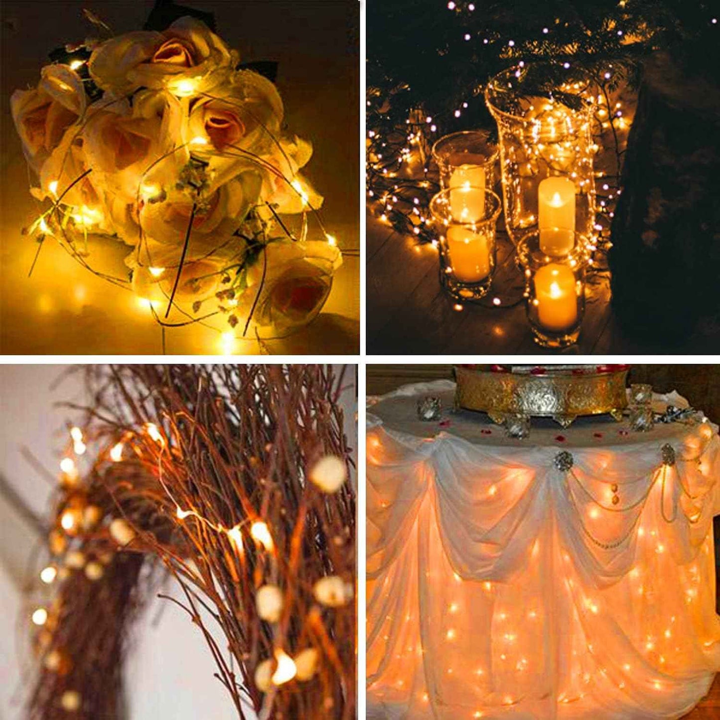 Brightown LED Fairy Lights – Cozy Bedroom String Lights with Flexible Silver Wire for Living Room Aesthetic