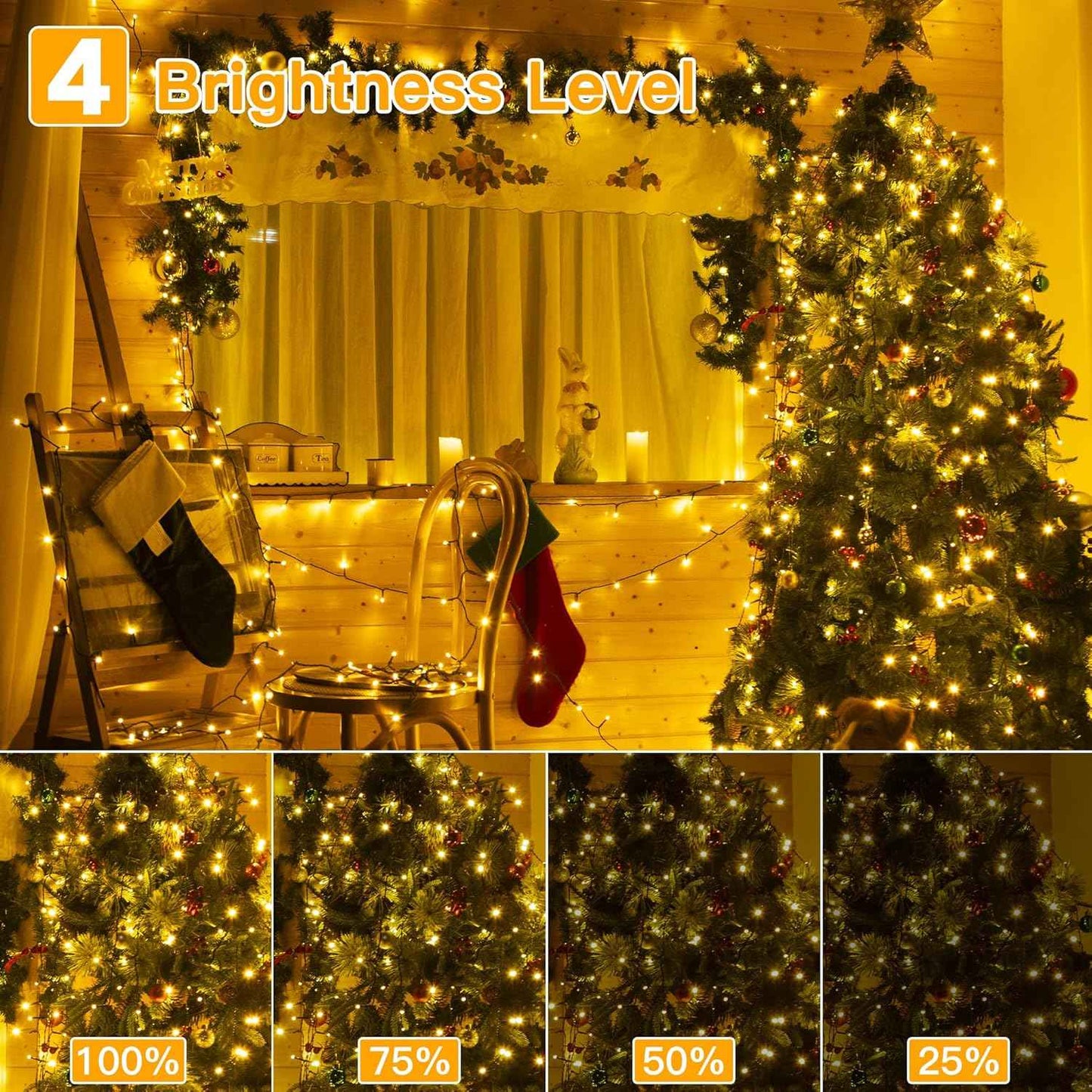 Ollny Bounce Lights 210FT Flameless String Lights – Cool-to-Touch 29V Indoor and Outdoor Lights Safe Around Kids and Pets