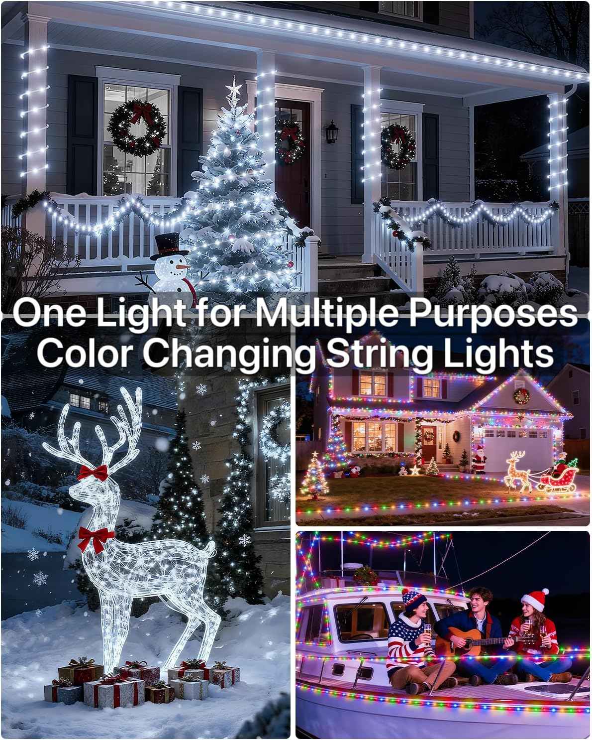 Lumify Child-Safe String Lights 206FT 600LED Color Changing – Cool-Touch, Flame-Free Glow for Kids' Bedroom and Playroom