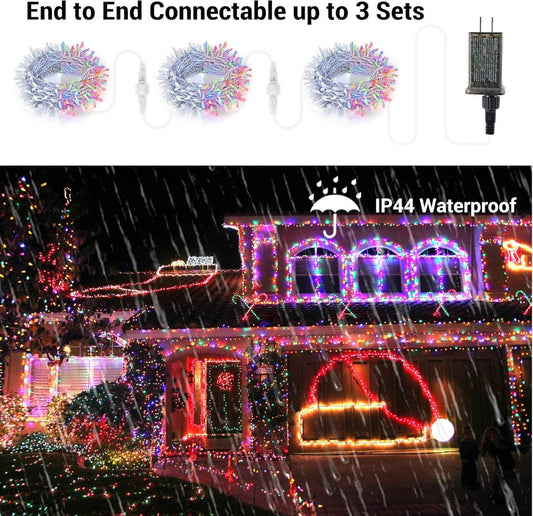Brizled Dual Color Christmas Tree Lights – 200 LED Warm White and Multicolor String for Stylish Indoor Holiday Aesthetic