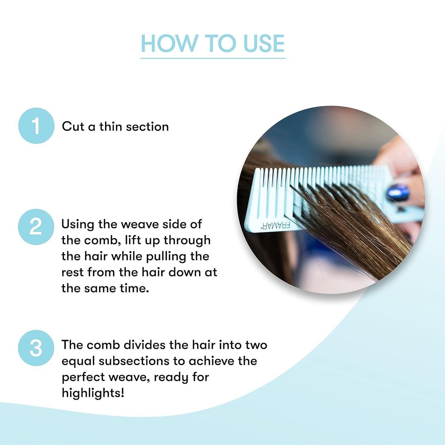 Framar_Dreamweaver_Highlight_Comb_Set_–_Combs_for_Hair_Stylist,_Highlighting_Comb,_Hair_Dye_Comb,_Hair_Highlighter_Comb_with_Metal_Pick,_Balayage_Comb