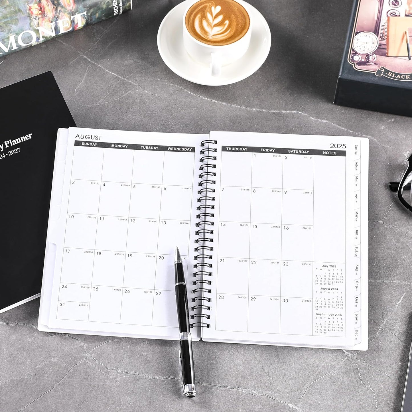 2024-2027_Monthly_Planner/Calendar_-_3_Year_Monthly_Planner_2024-2027,_Jul_2024_-_Jun_2027,_6.3"_x_8.4",_36_Monthly_Planner_with_Tabs,_30_Notes_Pages,_Double-side_Pocket,_Holidays