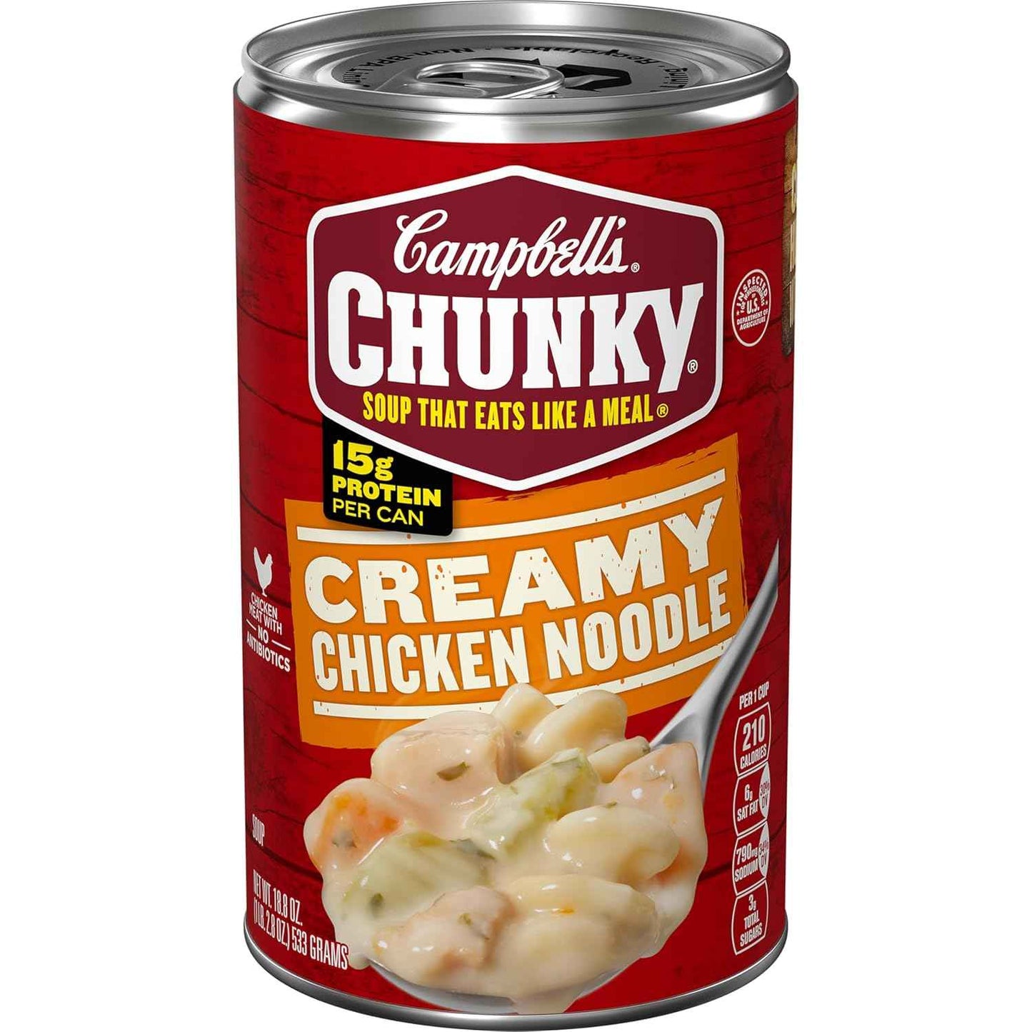 Campbell's Healthy Request Chunky Chicken Noodle Soup – Kid-Friendly Lunch for Picky Eaters, Pull-Tab Can