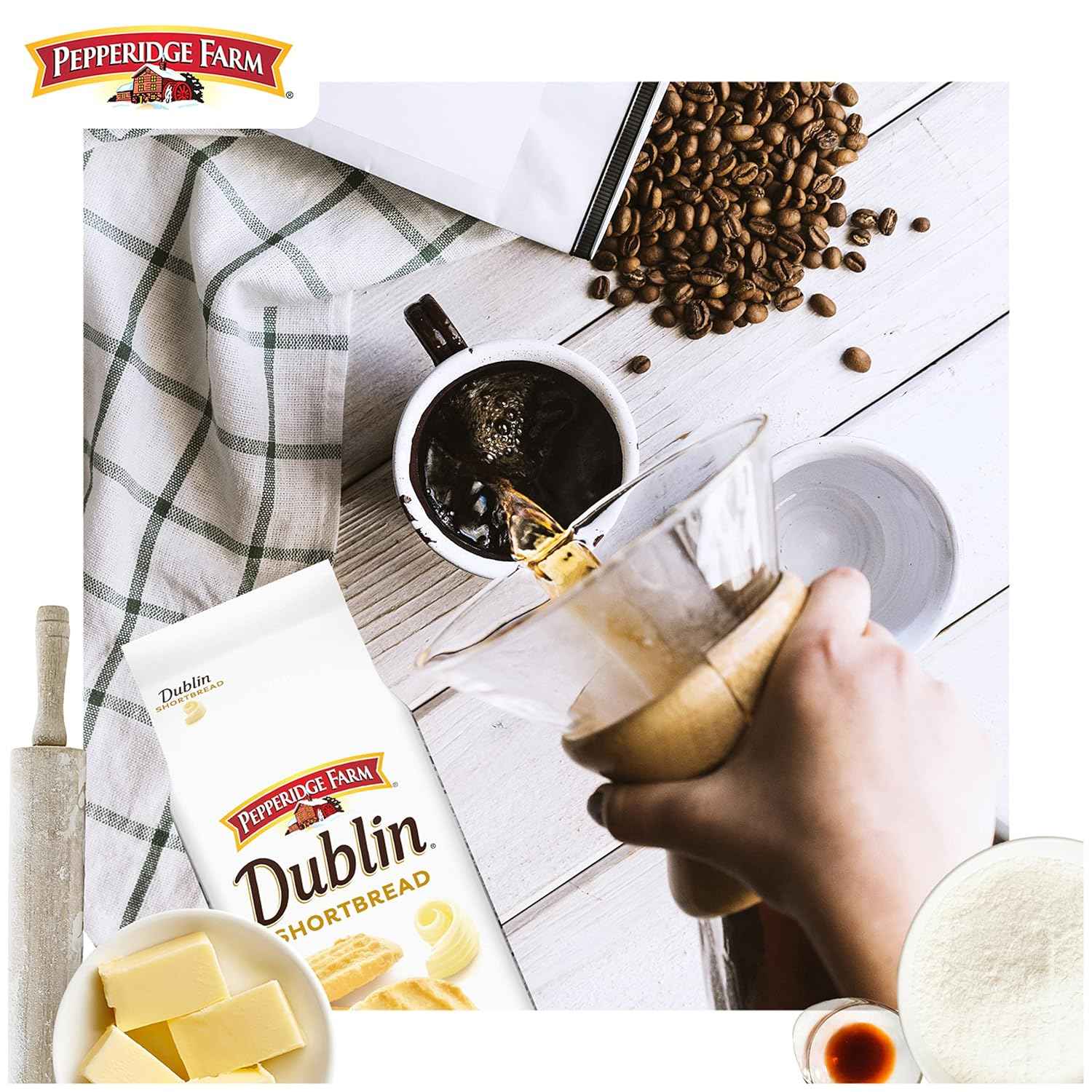 Pepperidge Farm Dublin Shortbread Cookies – Mindful Afternoon Tea Ritual, Light Butter Cookies for a Calming Break