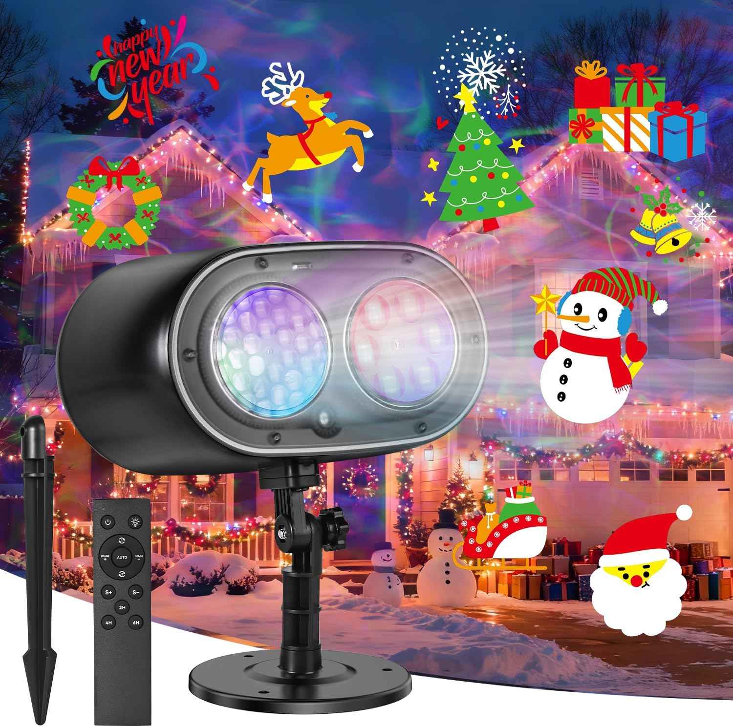 AIMENGME LED Projection Light – Camping and Backyard Ambiance, IP65 Waterproof Holiday Light Show