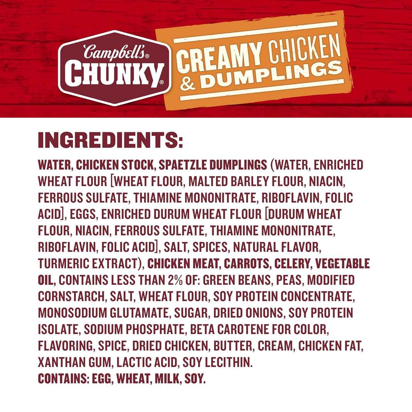 Campbell's Chunky Soup, Creamy Chicken and Dumplings – Ready-in-Minutes Desk Lunch for Busy Workdays