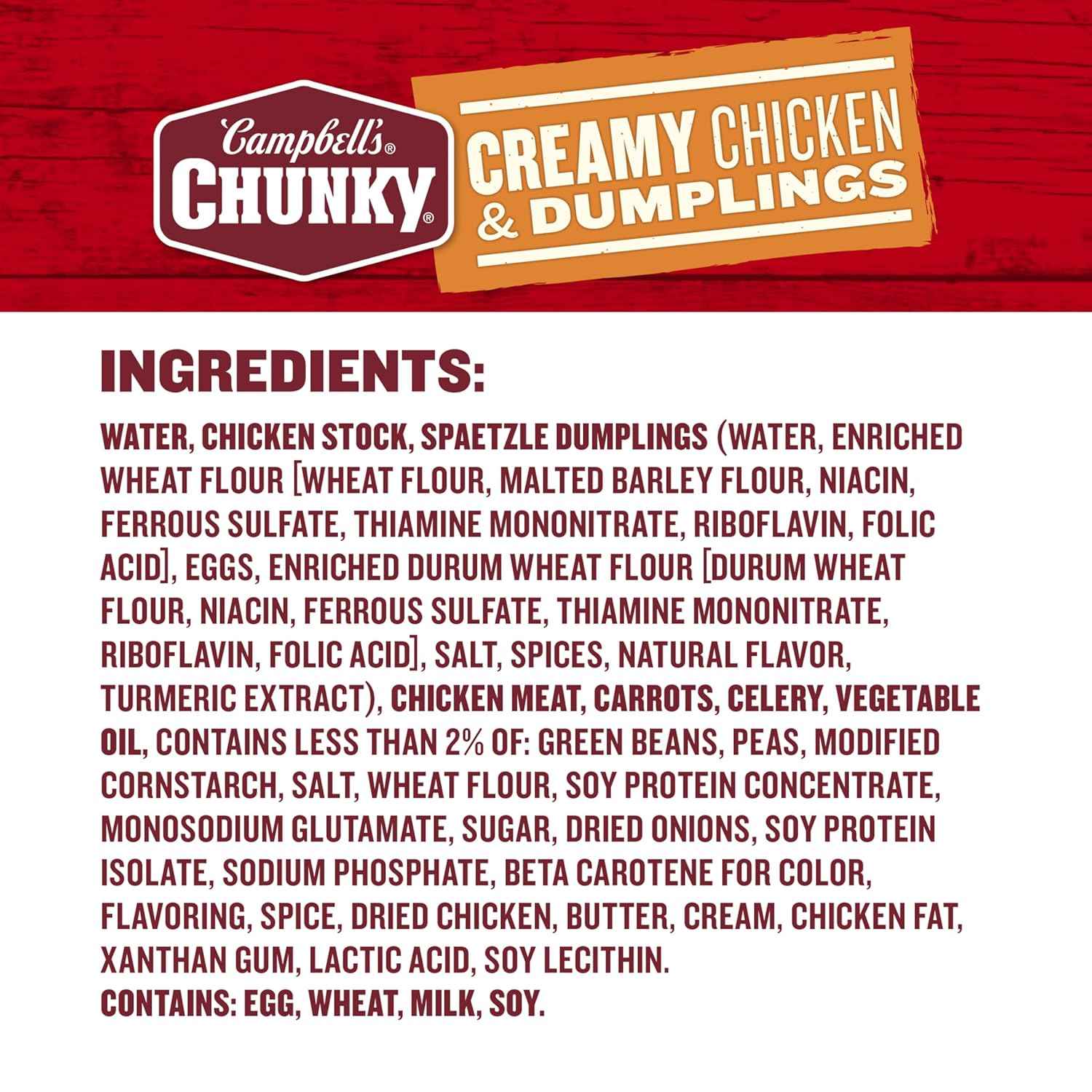 Campbell's Chunky Soup, Creamy Chicken and Dumplings – Ready-in-Minutes Desk Lunch for Busy Workdays