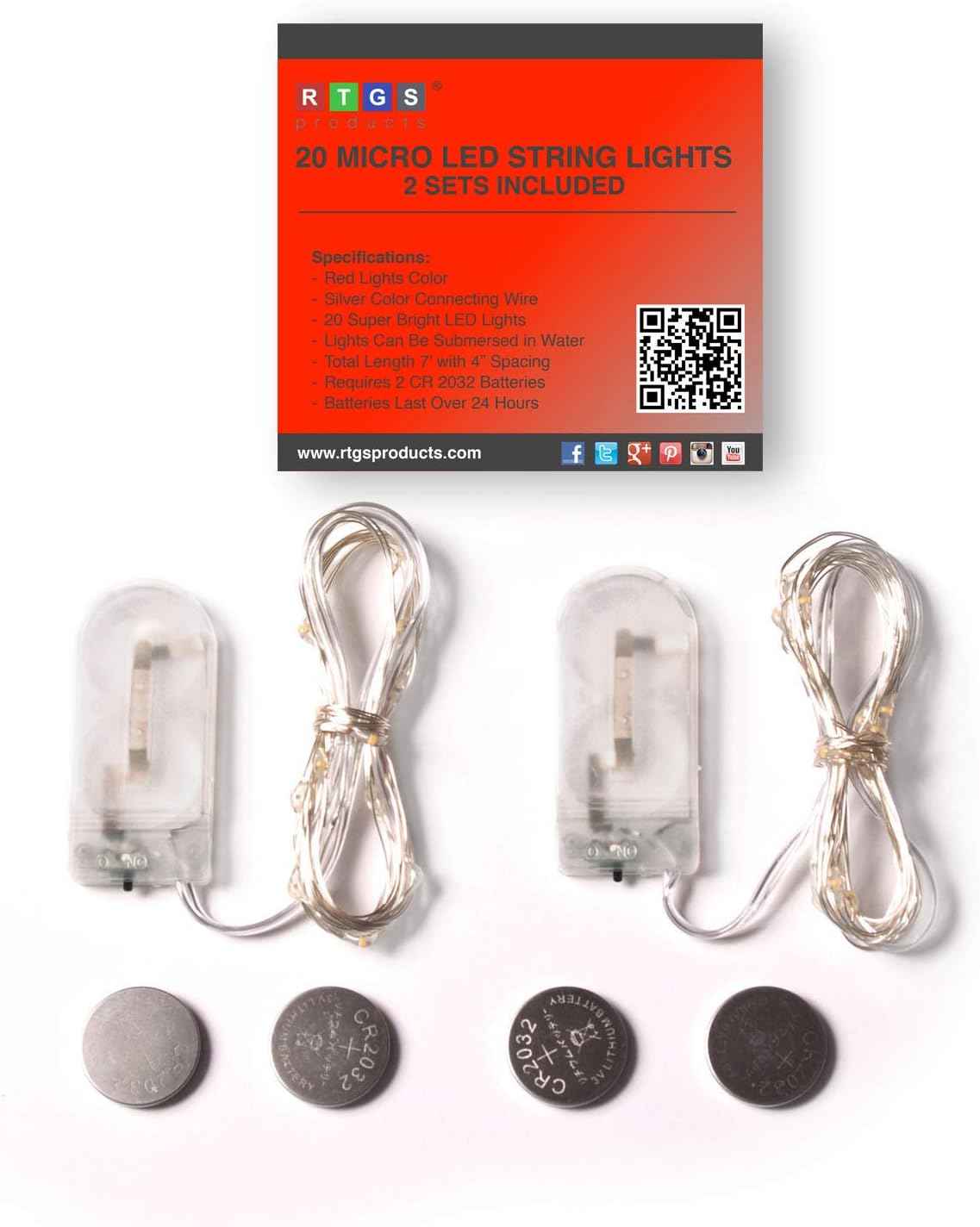 Brightown Submersible String Lights – Portable Patio and Garden Pathway Glow, Battery Powered 2-Pack