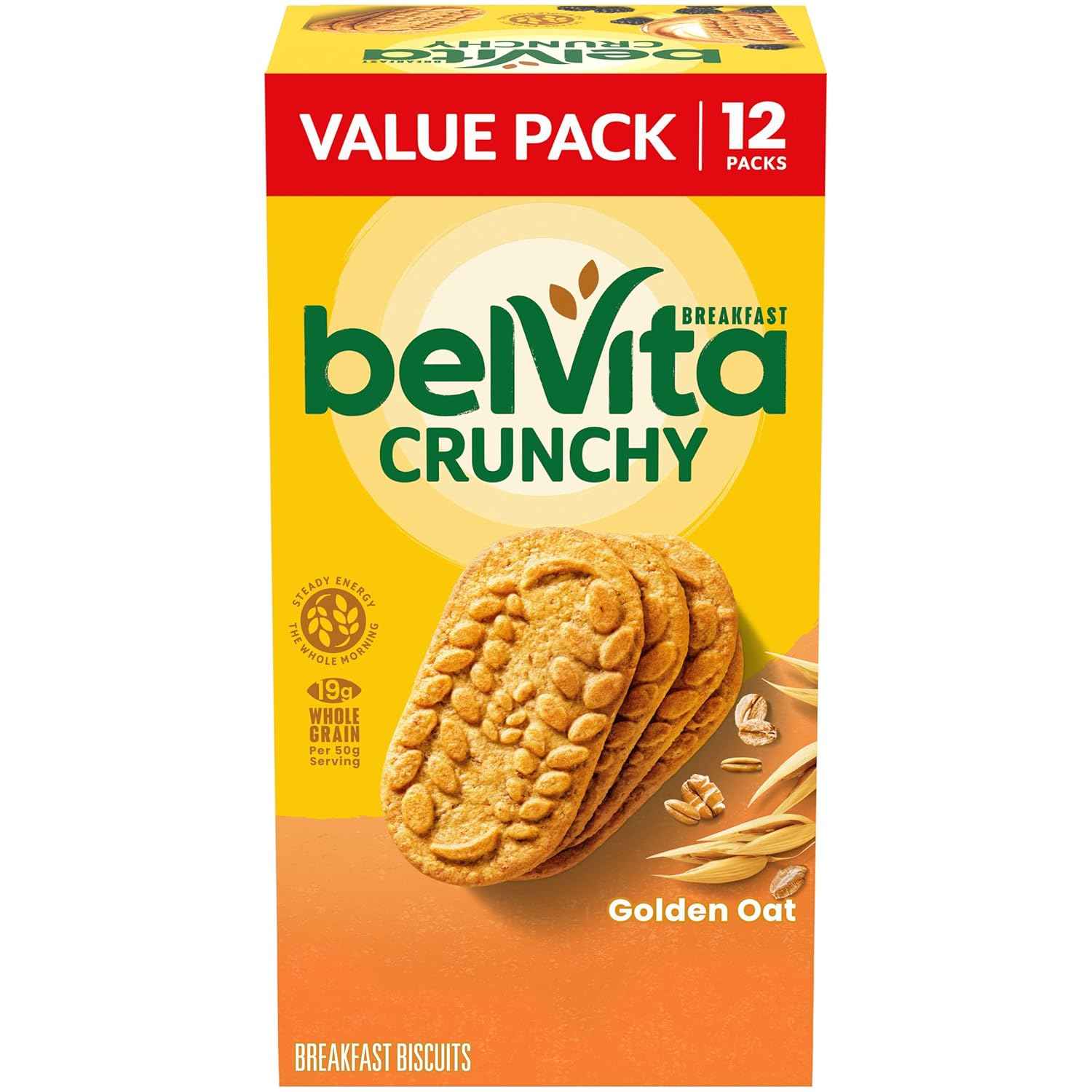 belVita Breakfast Bars Golden Oat Value Pack — No Artificial Sweeteners or HFCS for a Cleaner Morning Routine