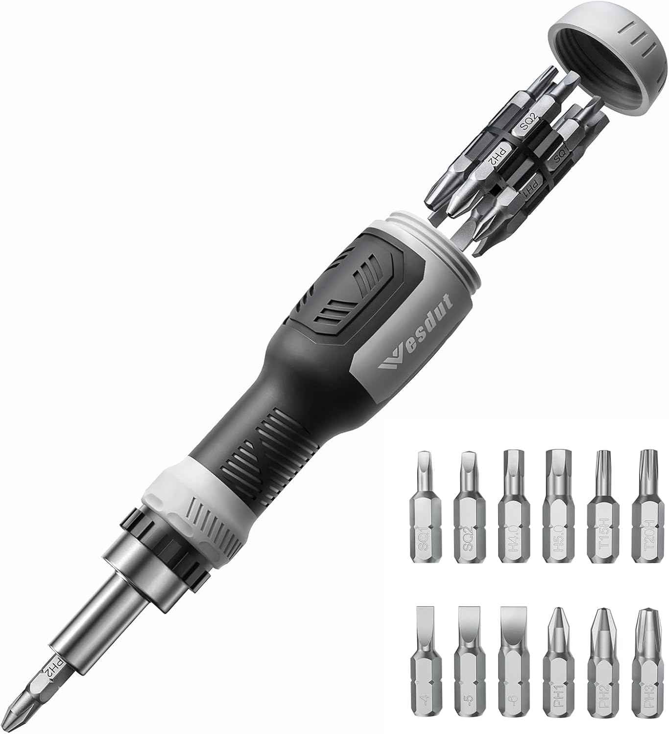 Wesdut 13-in-1 Ratchet Screwdriver – Compact Tool for Camper Toolbox and RV Repairs on the Road