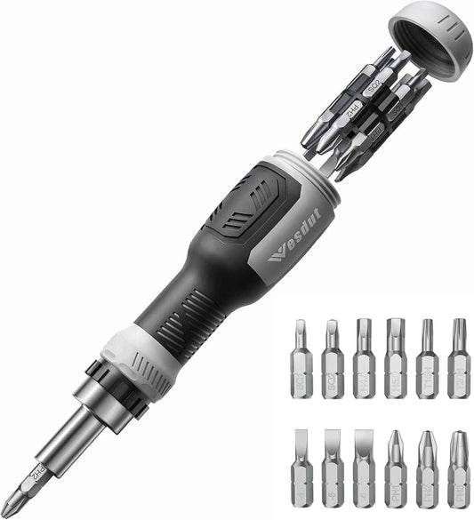 Wesdut 13-in-1 Ratchet Screwdriver – Compact Tool for Camper Toolbox and RV Repairs on the Road