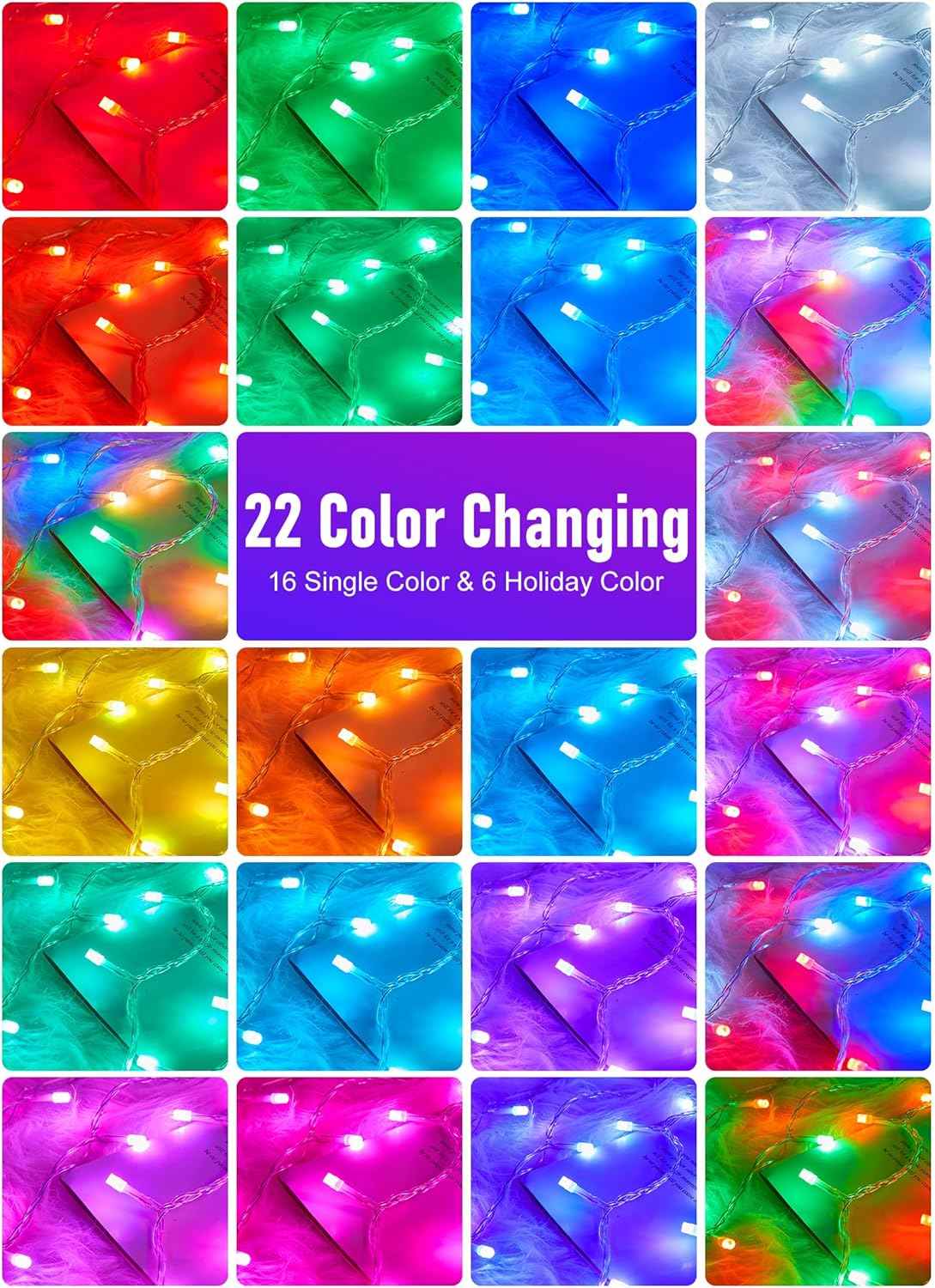 Minetom Color Changing String Lights – Waterproof Patio and Garden Lighting, 66FT 200 LED Outdoor Fairy Lights with Remote for Evening Entertaining