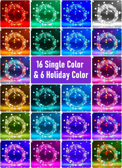 Minetom Fairy Lights for Kids Room – Safe Cool to Touch LED String Lights, 33FT Remote Timer for Nursery