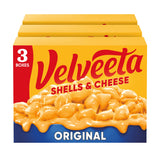 Velveeta Shells & Cheese Original Shells – Easy Kid Friendly Weeknight Dinner Side, 3 ct Multi Pack, 12 oz Boxes