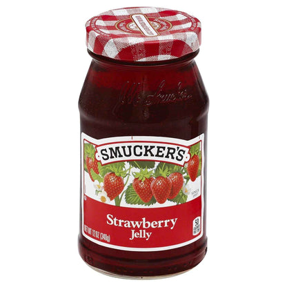 Smucker's Strawberry Jelly – Easy-Spread Sandwich Jelly for Kids' Breakfast and Lunch Prep, 12 oz