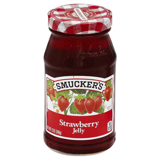 Smucker's Strawberry Jelly – Easy-Spread Sandwich Jelly for Kids' Breakfast and Lunch Prep, 12 oz