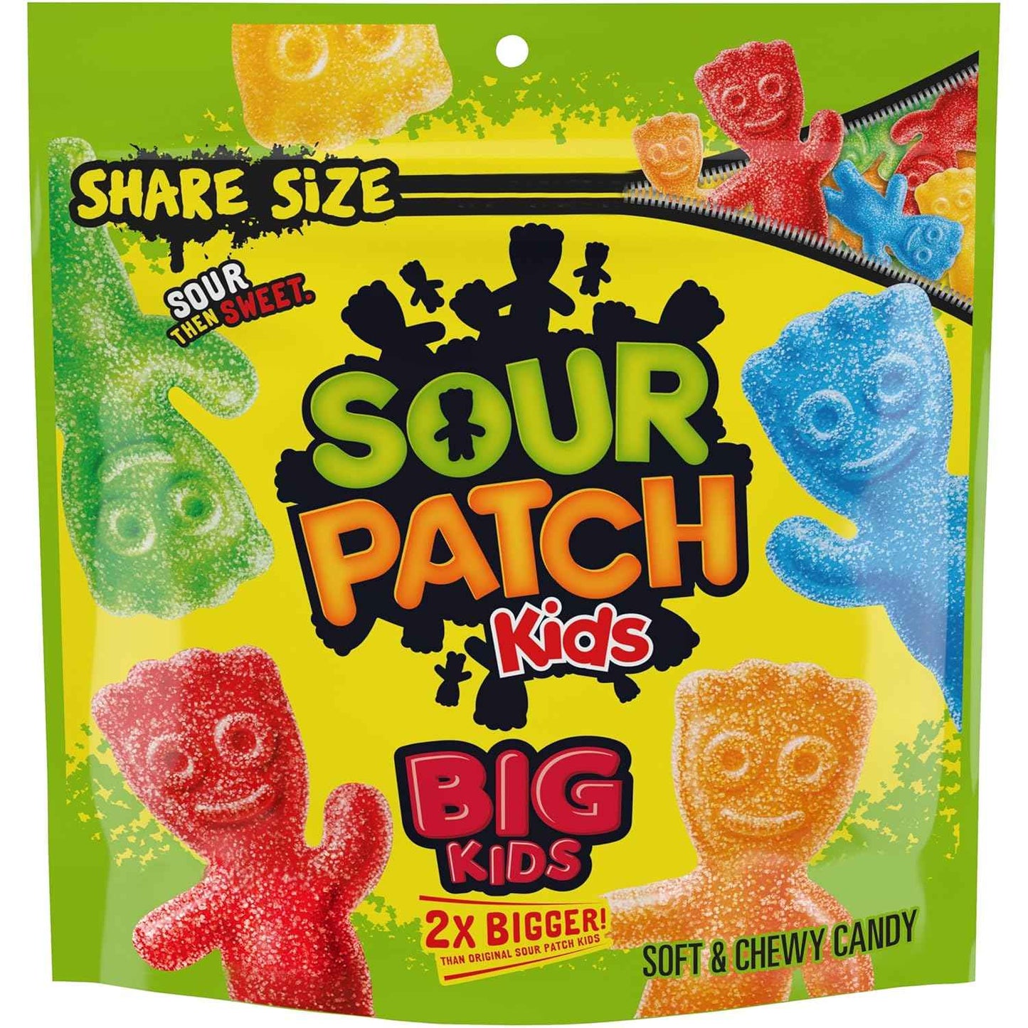 SOUR PATCH KIDS Big Kids Chewy Candy for Road Trips, 12 oz Resealable Travel Share Bag