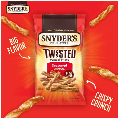 Snyder's of Hanover Pretzel Sticks Family Snack for Lunchboxes and After School Munching