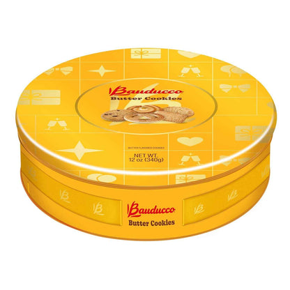 Bauducco Danish Shortbread Cookie Tin – Elegant Christmas Gift for Coworkers, Neighbors, and Teachers