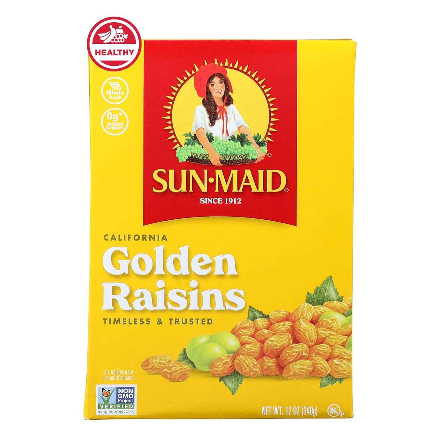 Sun-Maid California Golden Raisins – Road Trip & Picnic Sharing Snack for Families, 12 oz Box