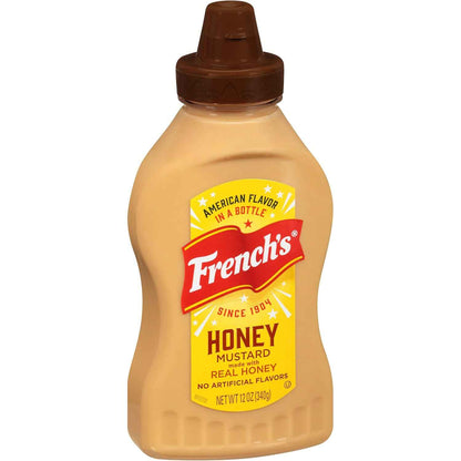 French's Honey Mustard, 12 oz – Kid-Friendly Lunchbox Condiment for Sandwiches, Wraps, and Snack Packs