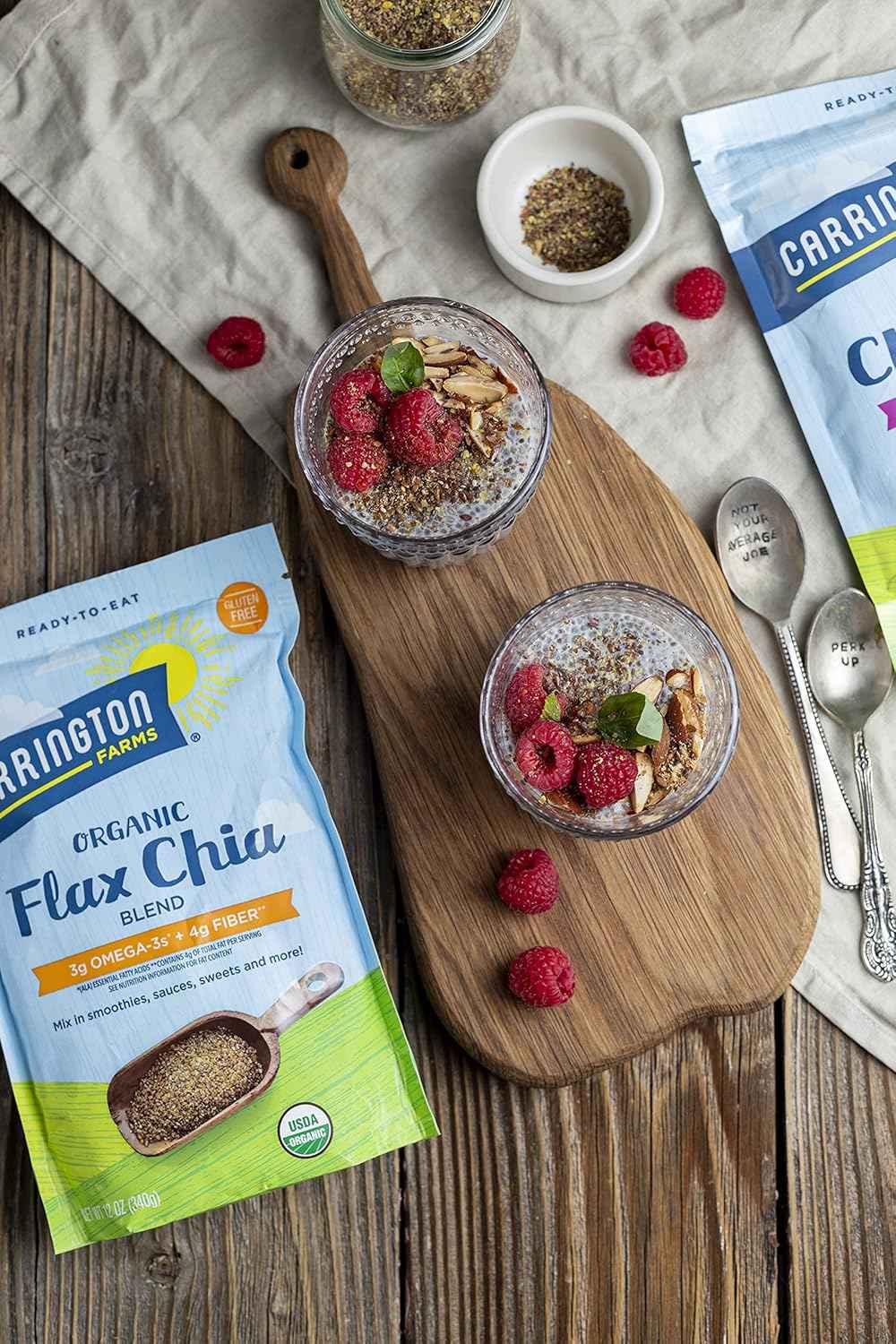 Carrington Farms Flax Chia Blend – Clean Eating Family Staple for Muffin Batter and Cereal Topping, USDA Organic