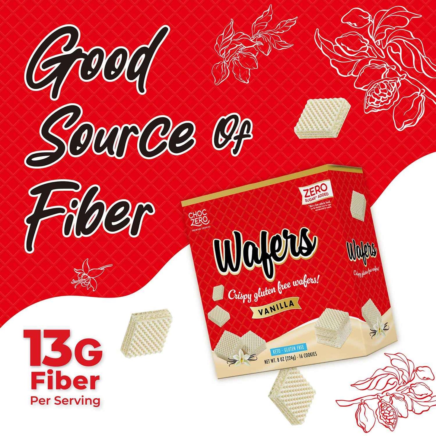 ChocZero Sugar Free Wafer Cookies – Hostess-Ready Dessert Plate Pick for Restricted-Diet Guests