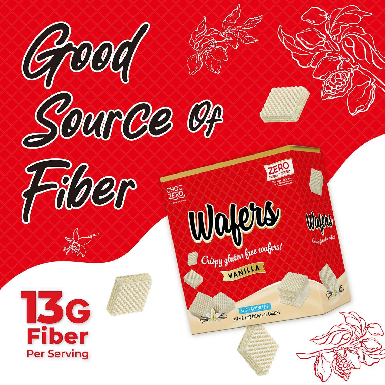 ChocZero Sugar Free Wafer Cookies – Hostess-Ready Dessert Plate Pick for Restricted-Diet Guests