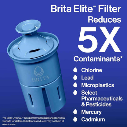 Brita Elite Water Filter – Mindful Drinking Companion for Home Office Water Station, NSF Certified Lead Removal