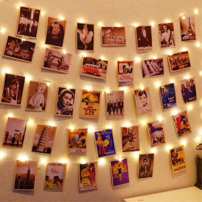 HXWEIYE 120LED Photo Clip String Lights – Sentimental Birthday Gift for Her with Polaroid Display and Warm Glow