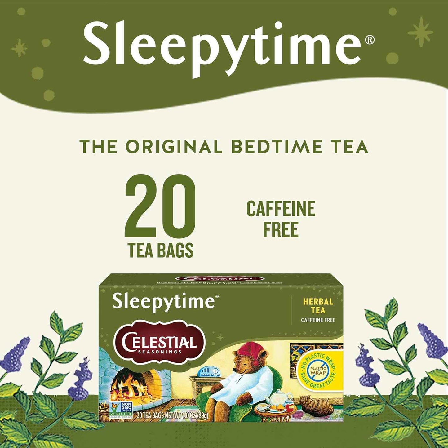 Celestial Seasonings Caffeine-Free Tea Bundle – Streamlined Wellness Pantry Item with Minimalist Recycled Design