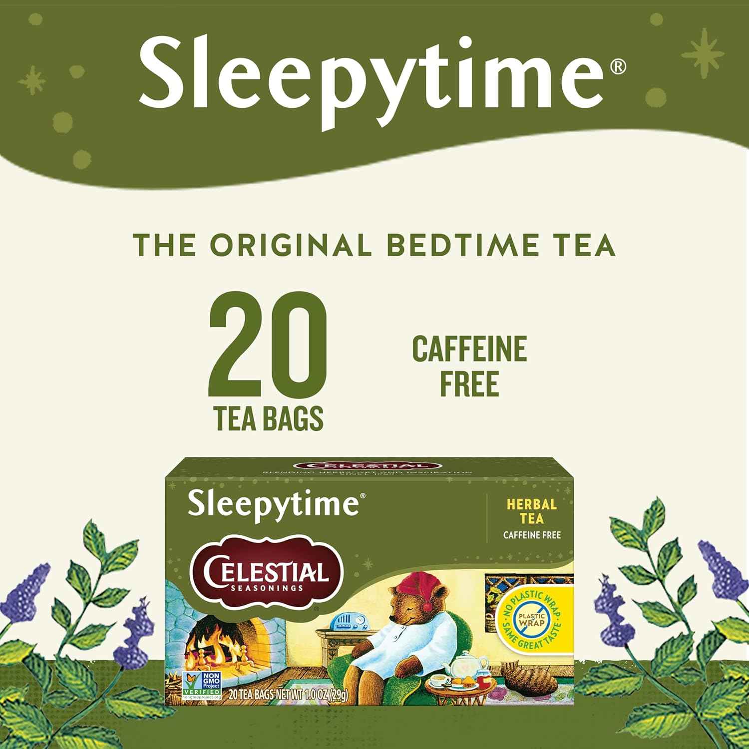 Celestial Seasonings Caffeine-Free Tea Bundle – Streamlined Wellness Pantry Item with Minimalist Recycled Design