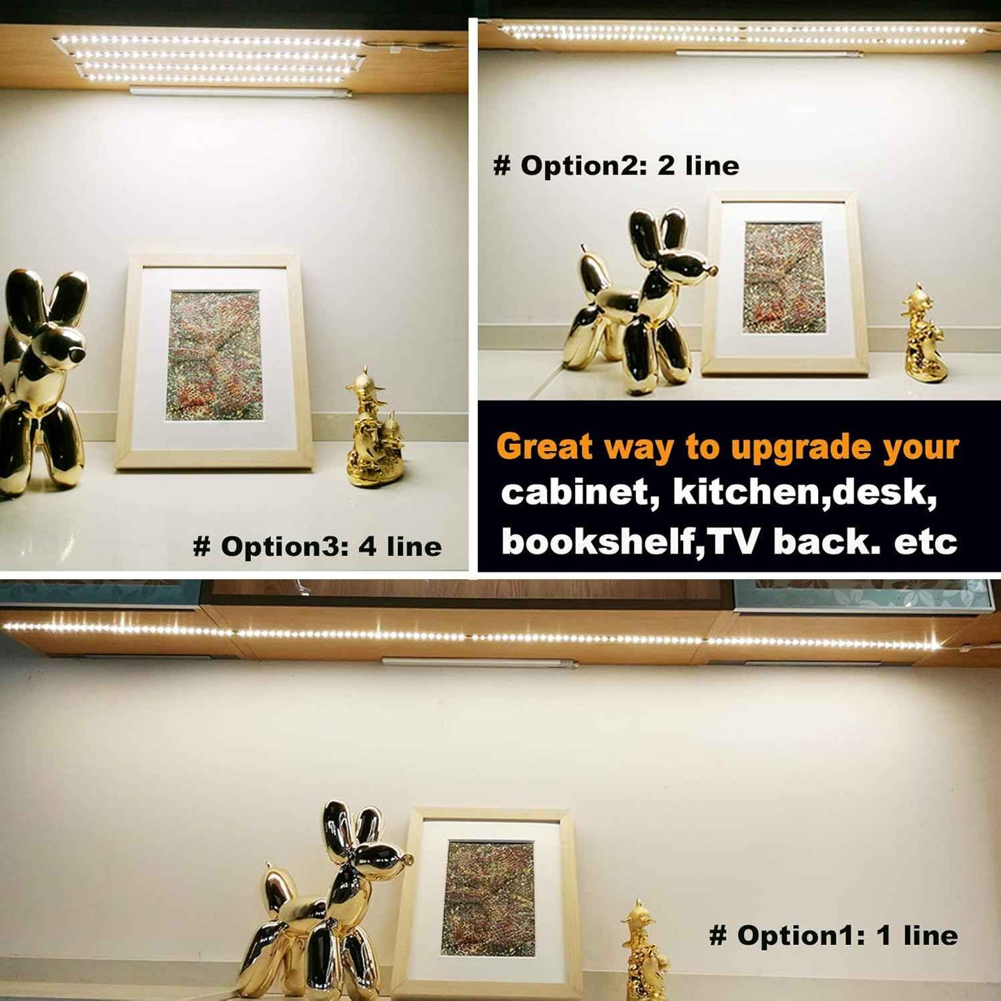 WOBANE Under Cabinet LED Lighting – Cool-to-Touch ETL Listed Light, Safer Around Kids & Pets
