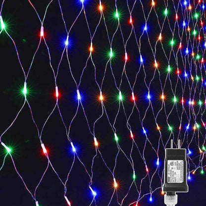 LYHOPE 30V Low-Voltage Christmas Net Lights – ETL Certified Flameless Mesh for Homes with Kids, Pets, and Rain