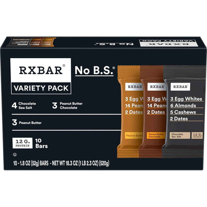 RXBAR Protein Bars Variety Pack – Office Desk Snack for Focused Mid-Work Fuel, 12g Protein Energy Boost