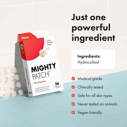 Mighty Patch Original by Hero Cosmetics – Kid-Friendly Spot Treatment for Sons, Daughters, and Shared Family Bathrooms