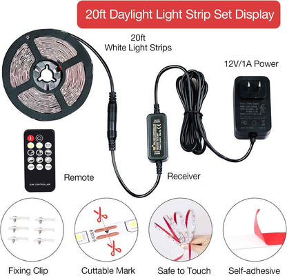 Lumichoice AuraGlow LED Strip Lights – Thoughtful Housewarming Gift for New Homeowners, 6500K Dimmable Plug-in Tape