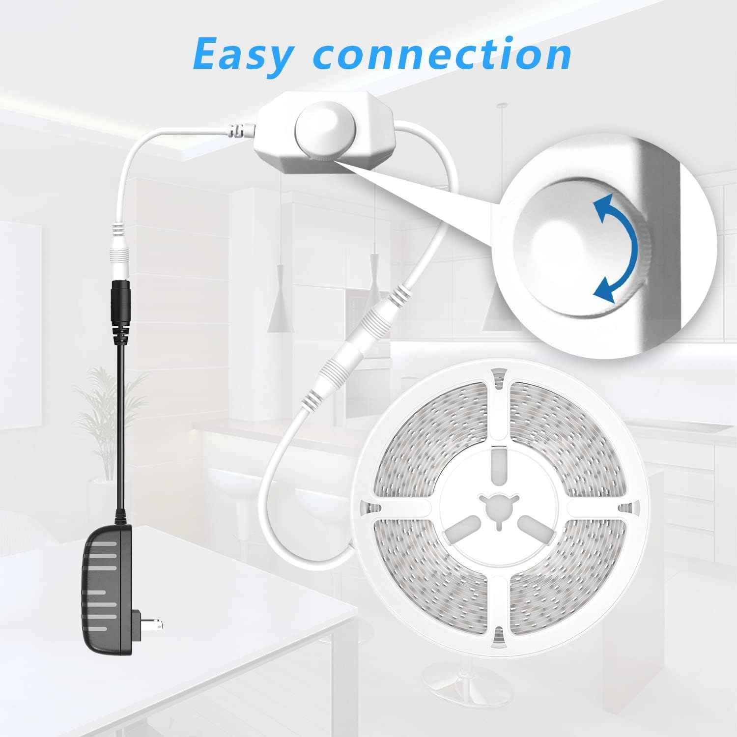 phopollo LED Strip Lights – Clean-Line Under-Cabinet Lighting for Uncluttered Modern Kitchens