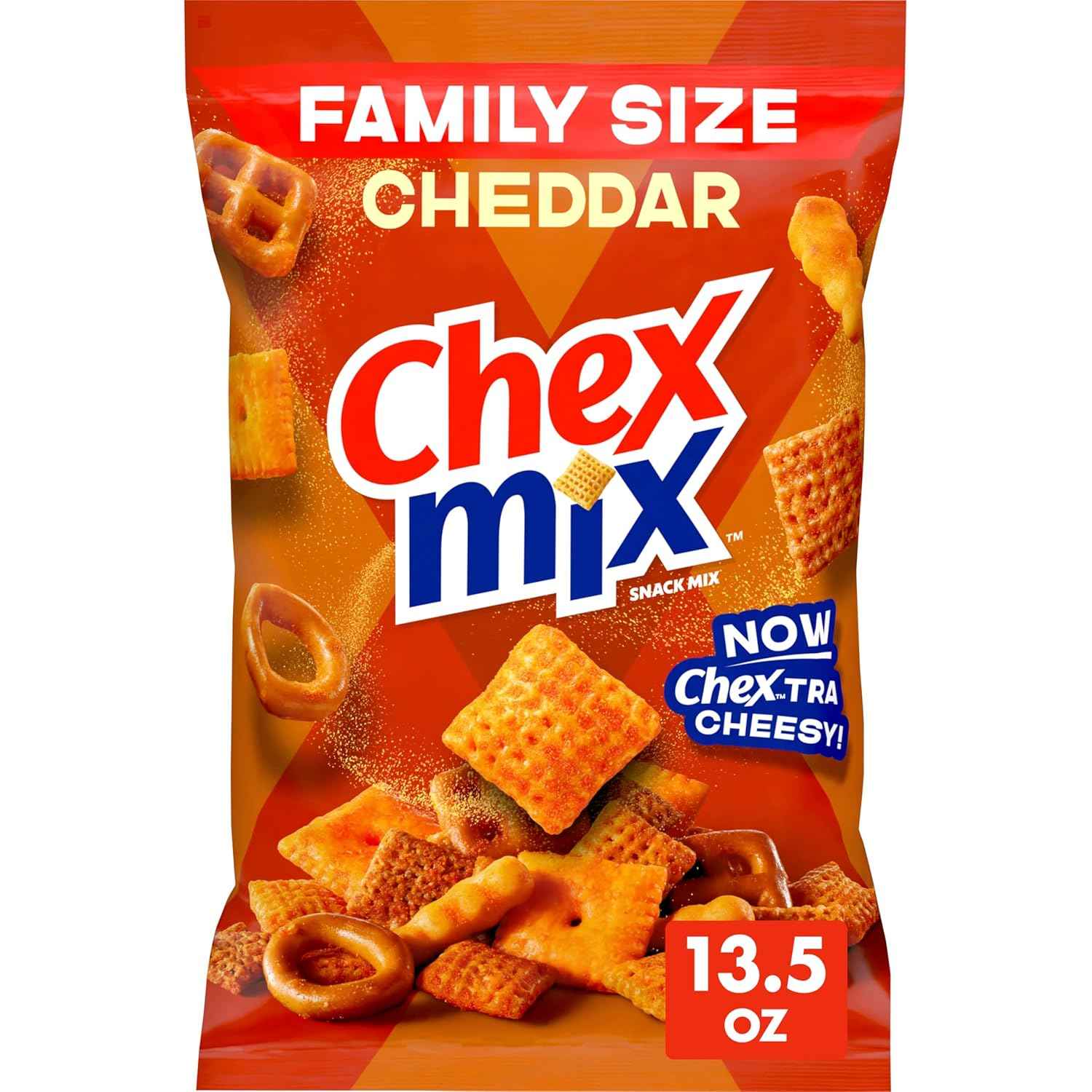 Chex Mix Cheddar Snack Mix – Hostess Gift for Housewarming Parties, 13.5 oz Bag