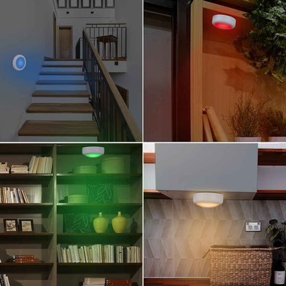 Cadrim LED Puck Lights - Color Changing Display Lighting for Curio Cabinets, Bookshelves, and Living Room Aesthetic